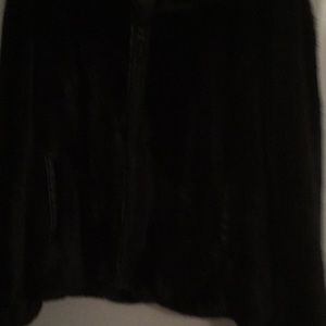 faux fur bomber jacket - never worn